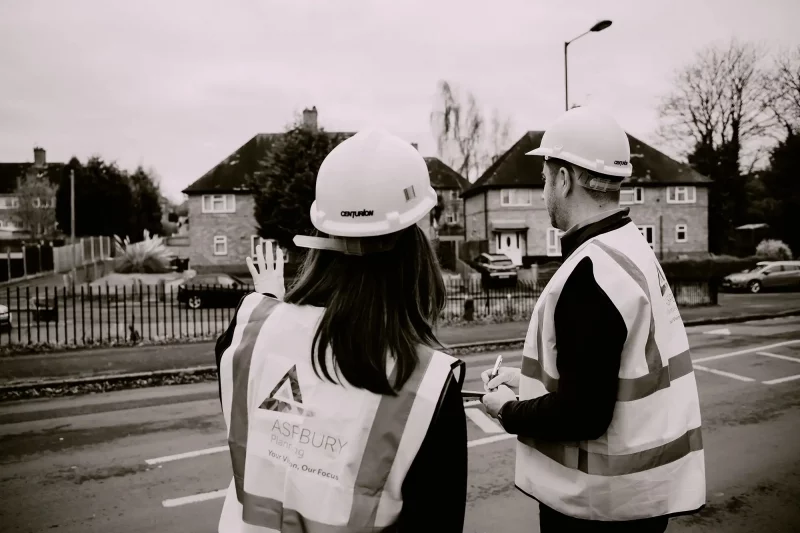Aspbury Planning Consultants on a site visit